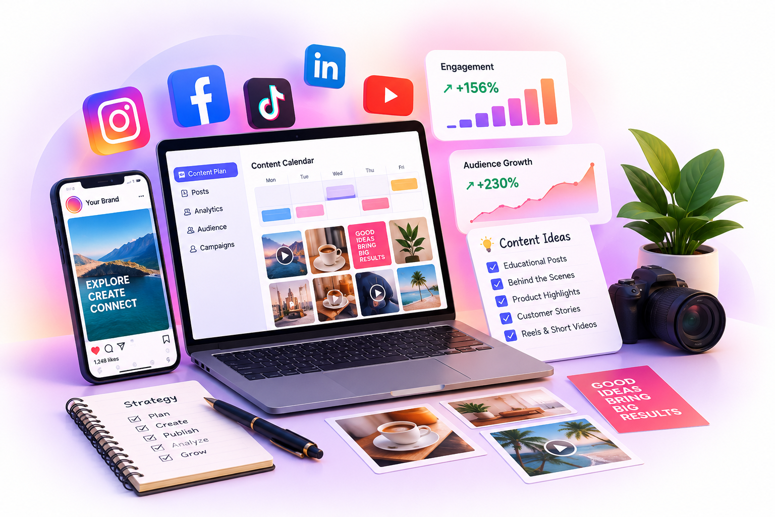 Social media strategy and content planning