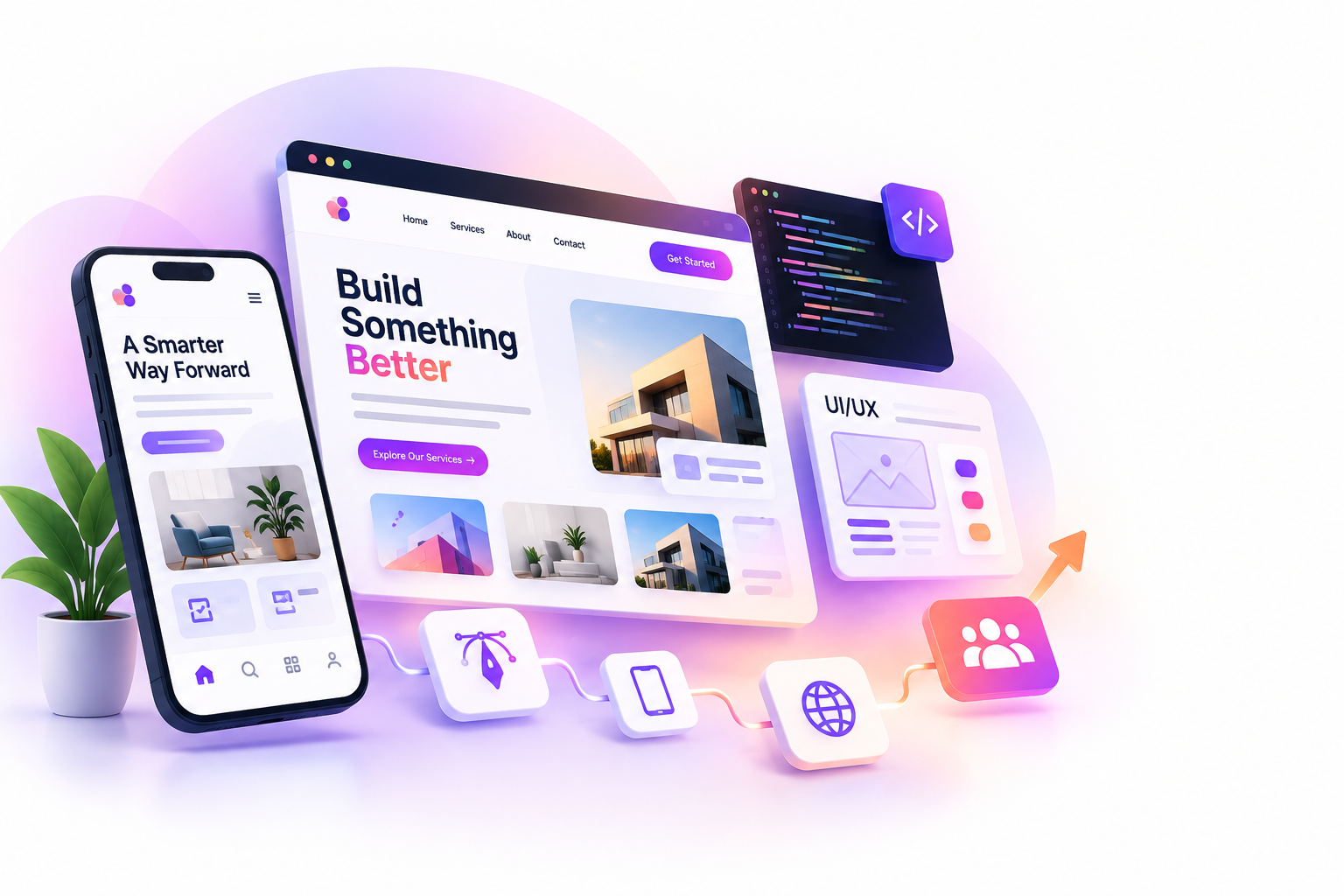 Website and web application development